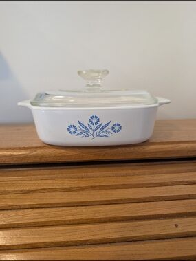 Vintage Corning Ware “Cornflower Blue” Casserole Dish with Lid